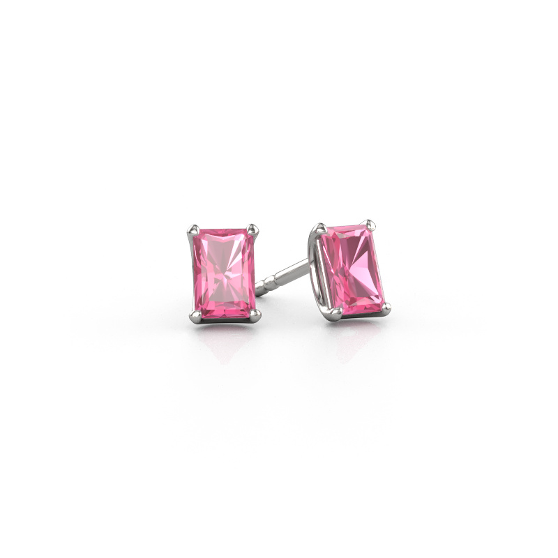 Bild von Ohrsteckers Sam RAD 950 Platin Pink Saphir 6x4 mm