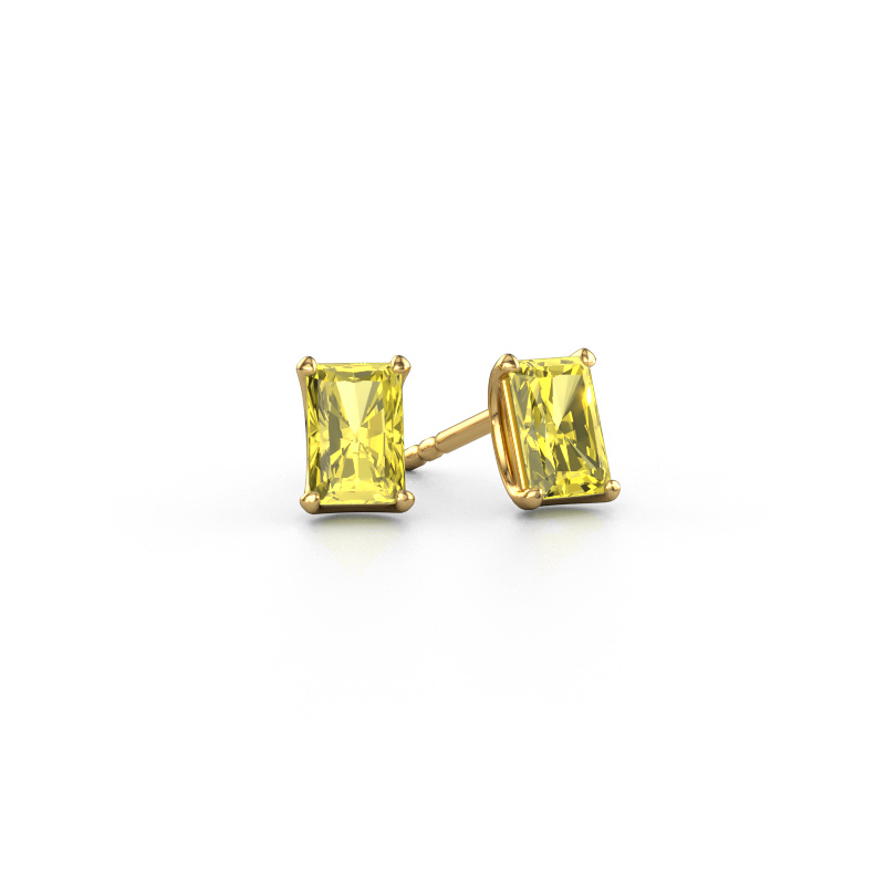 Bild von Ohrsteckers Sam RAD 585 Gold Gelber labordiamant 6x4 mm