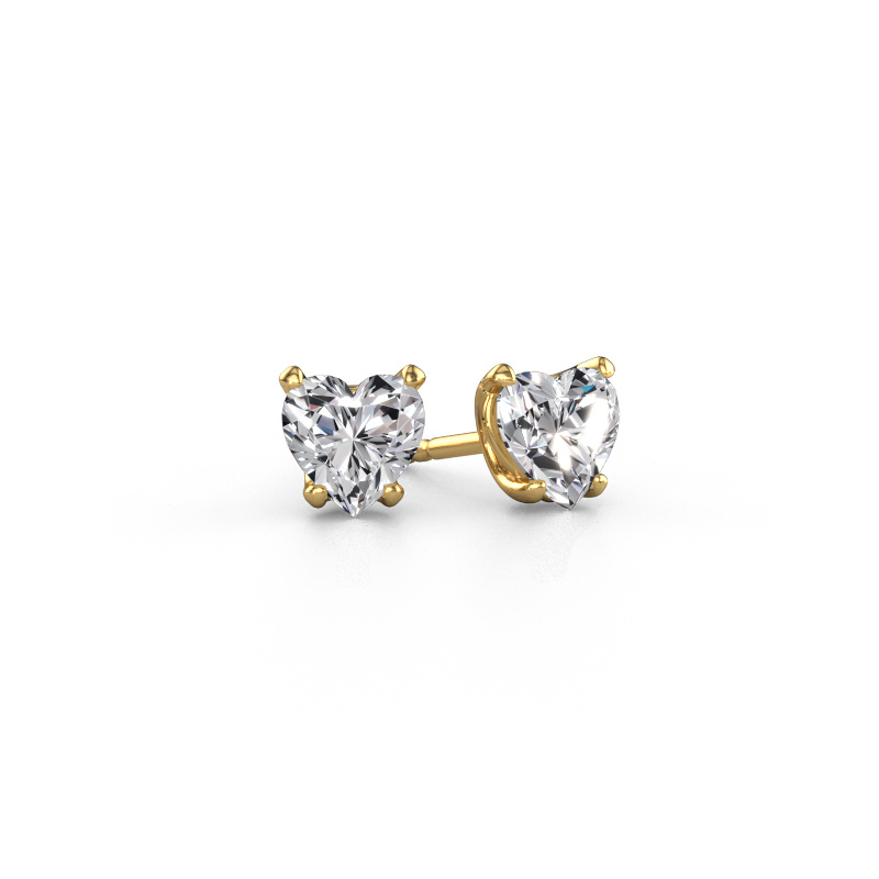 Image of Earrings Sam Heart 585 gold Diamond 1.60 crt