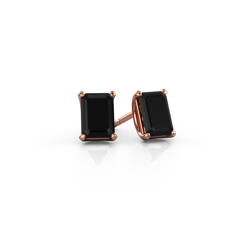 Bild von Ohrsteckers Sam EME 585 Roségold Schwarz Diamant 2.760 crt