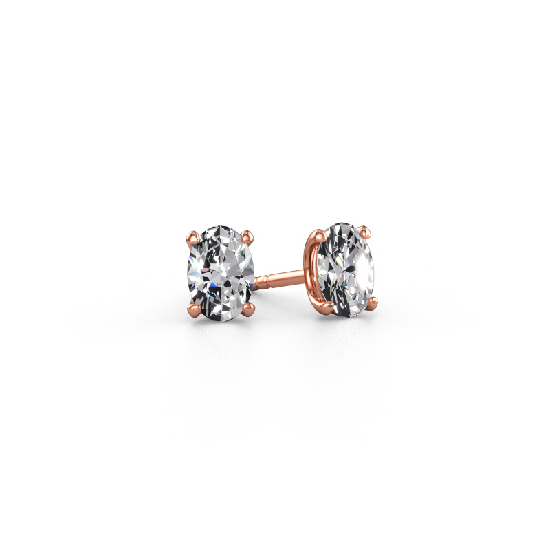 Bild av Stiftörhängen Sam OVL 585 roséguld Diamant 1.20 crt