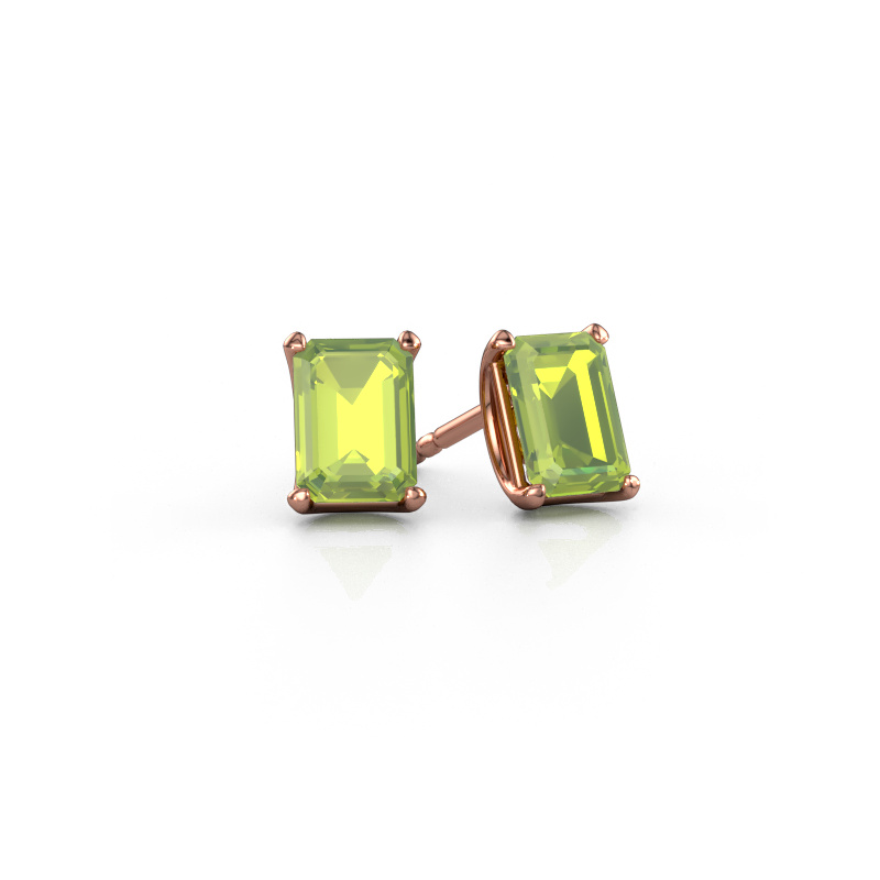Bild von Ohrsteckers Sam EME 585 Roségold Peridot 7x5 mm
