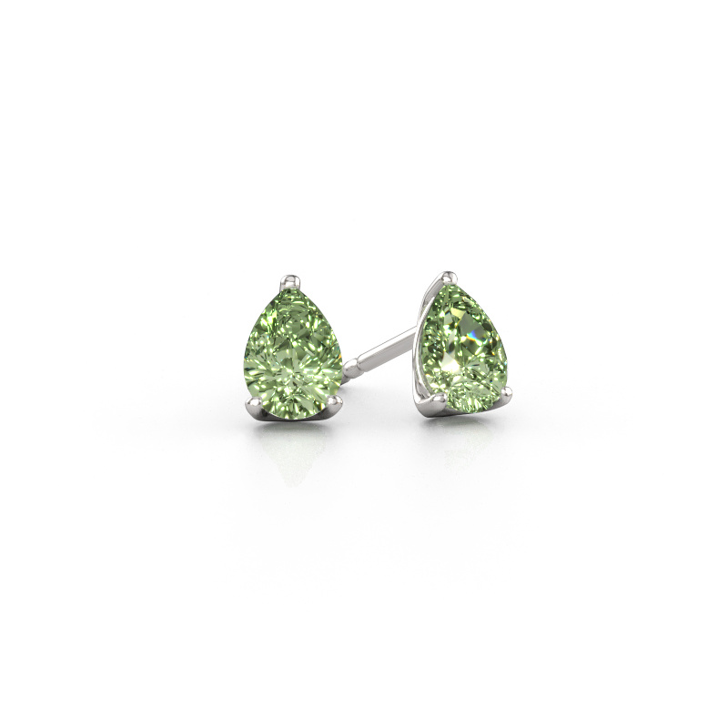 Immagine di Orecchini a lobo Sam PER 950 platino Diamante lab grown verde 7x5 mm