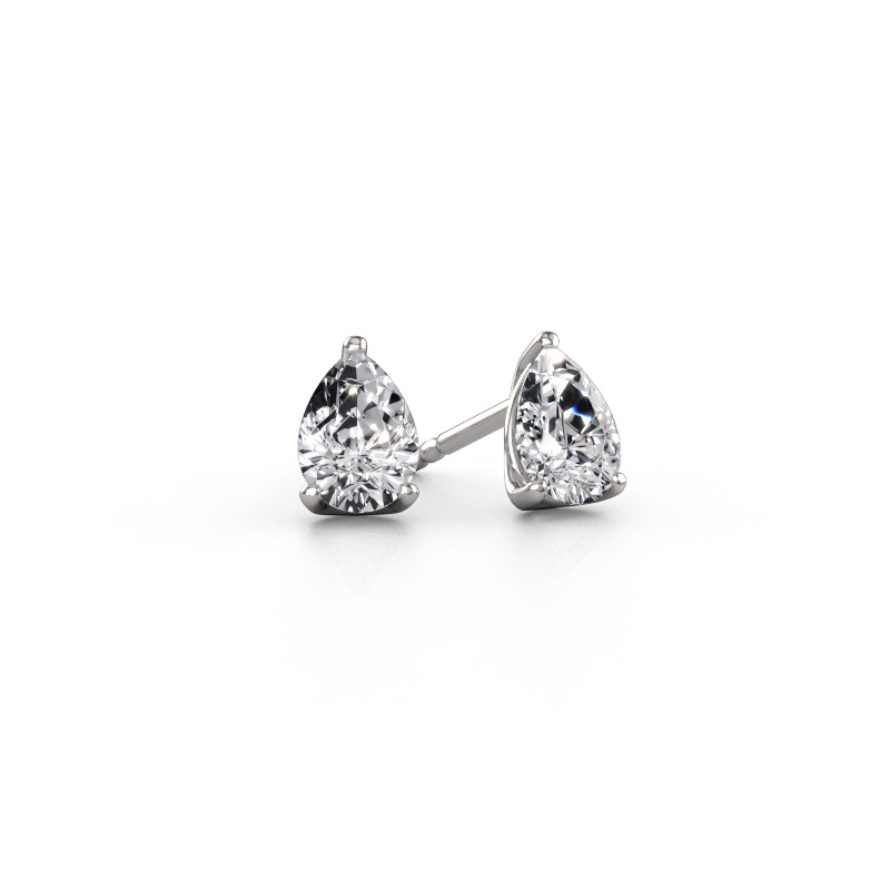 Image de Clous d'oreilles Sam PER 950 platine Diamant synthétique 1.30 crt