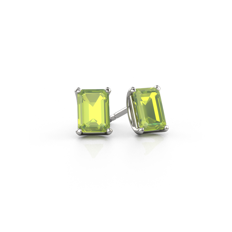 Bild von Ohrsteckers Sam EME 950 Platin Peridot 7x5 mm