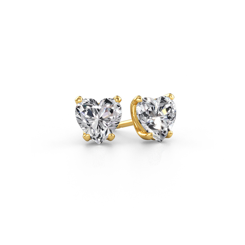 Bild av örhängen Sam Heart 585 gult guld Labbodlad diamant 2.50 crt