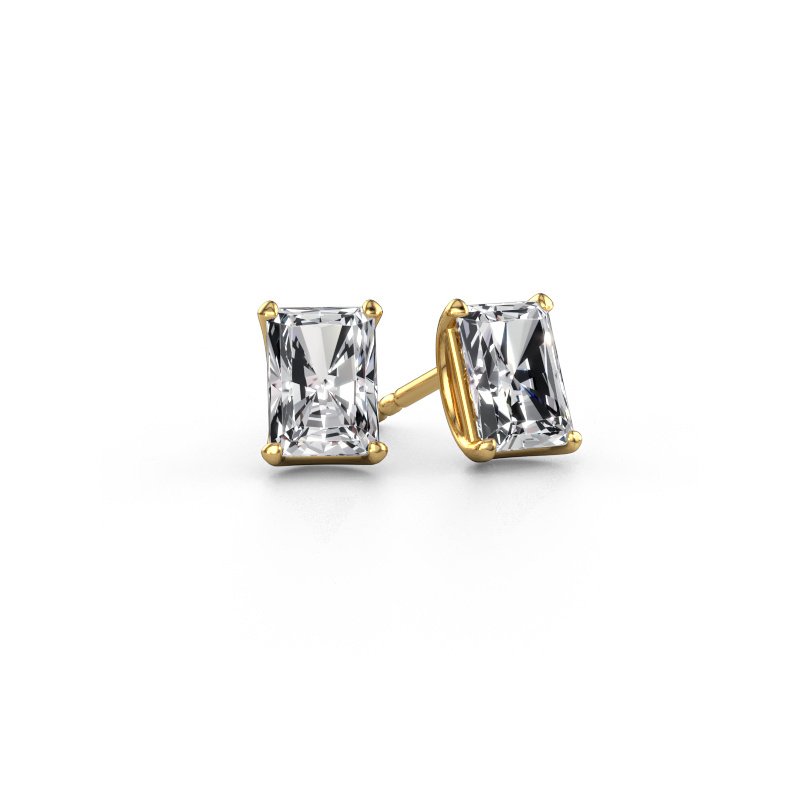 Image of Stud earrings Sam RAD 585 gold Lab grown diamond 2.00 crt
