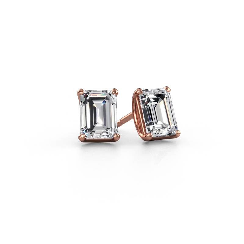 Image of Stud earrings Sam EME 585 rose gold Diamond 3.00 crt