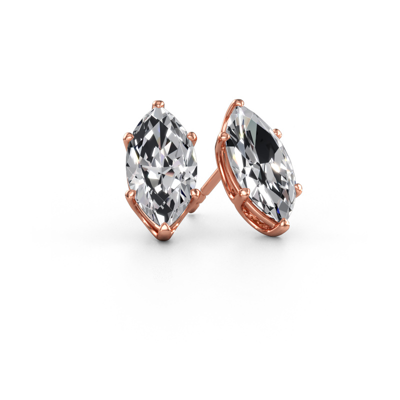 Immagine di Orecchini a lobo Sam MRQ 585 oro rosa Diamante lab grown 4.00 crt