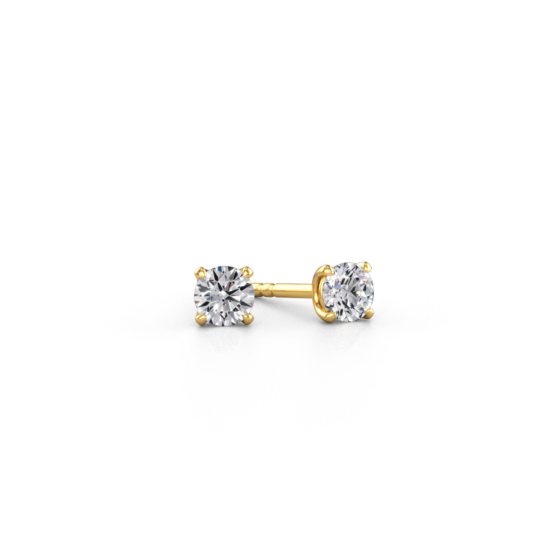 Immagine di Orecchini a lobo Sam RND 585 oro Diamante lab grown 0.50 crt