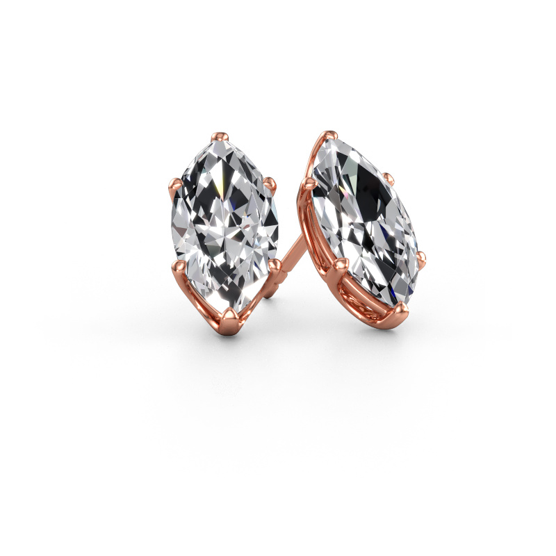 Immagine di Orecchini a lobo Sam MRQ 585 oro rosa Diamante lab grown 5.00 crt