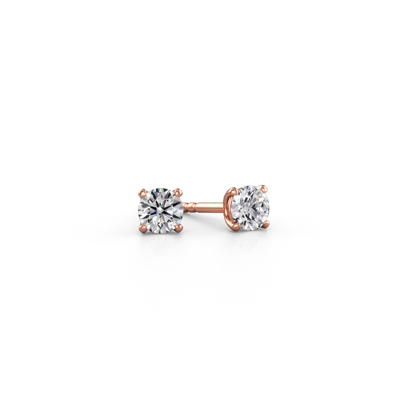 Afbeelding van Oorstekers Sam RND 585 rosé goud Diamant 0.60 crt