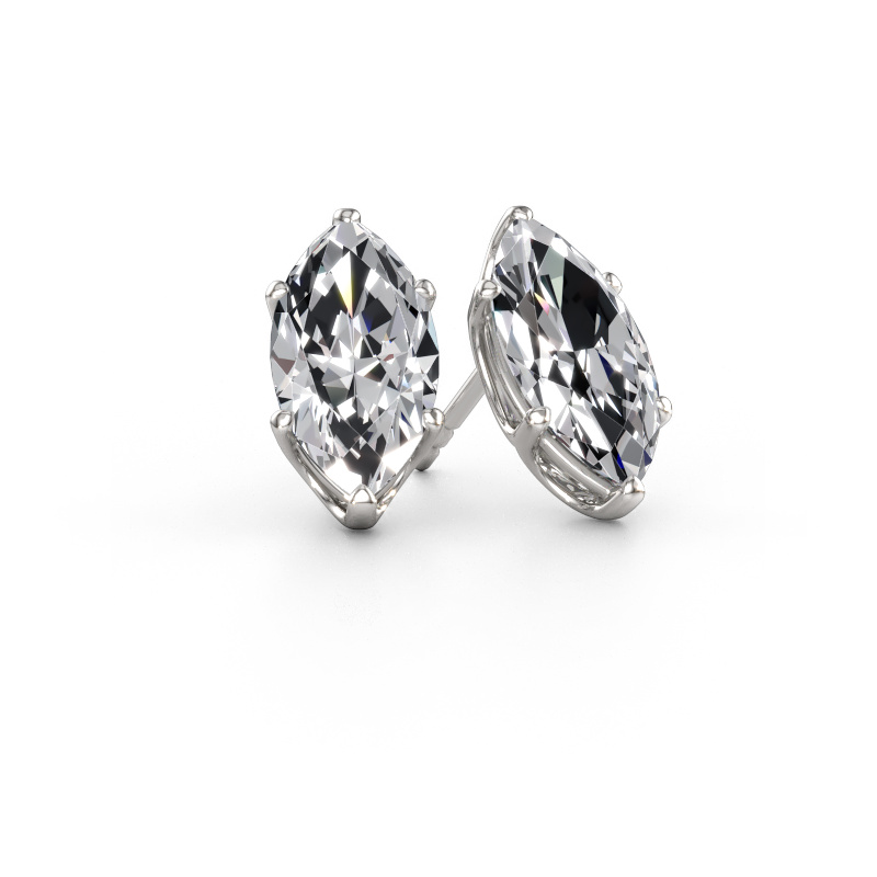 Immagine di Orecchini a lobo Sam MRQ 585 oro bianco Diamante lab grown 5.00 crt