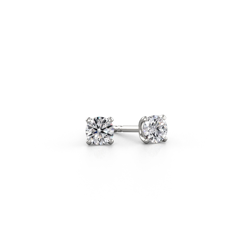 Image of Stud earrings Sam RND 585 white gold Diamond 0.60 crt
