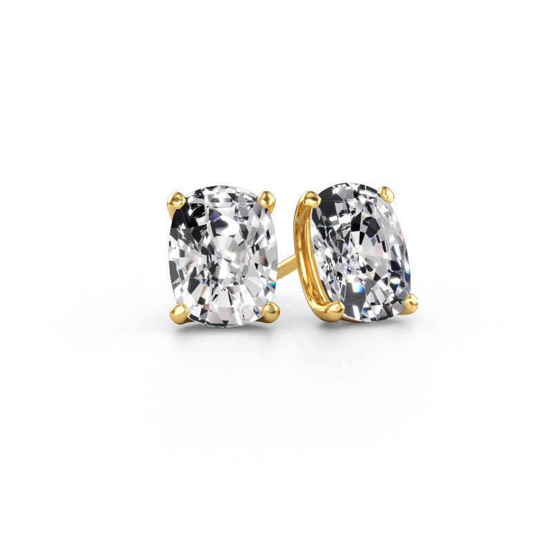 Bild av Stiftörhängen Sam CSH 585 gult guld Labbodlad diamant 5.00 crt