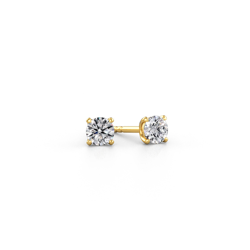 Immagine di Orecchini a lobo Sam RND 585 oro Diamante 0.60 crt