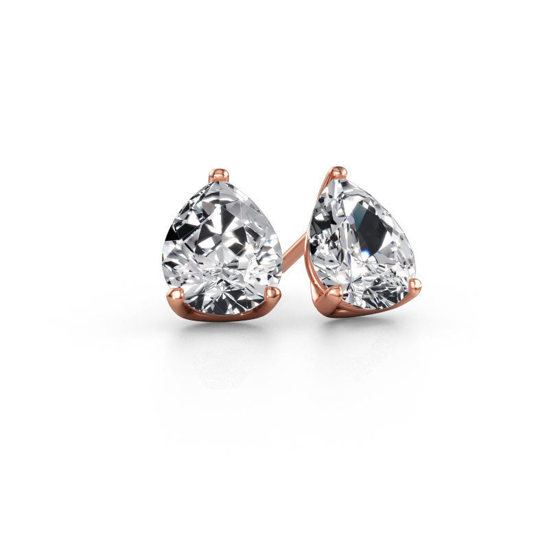 Immagine di Orecchini a lobo Sam PER 585 oro rosa Diamante lab grown 4.20 crt