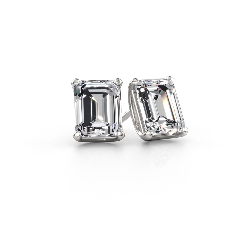 Bild av Stiftörhängen Sam EME 585 vitt guld Labbodlad diamant 5.00 crt