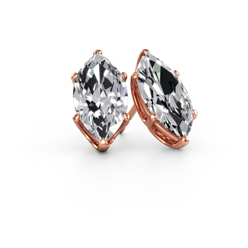 Bild av Stiftörhängen Sam MRQ 585 roséguld Labbodlad diamant 7.72 crt