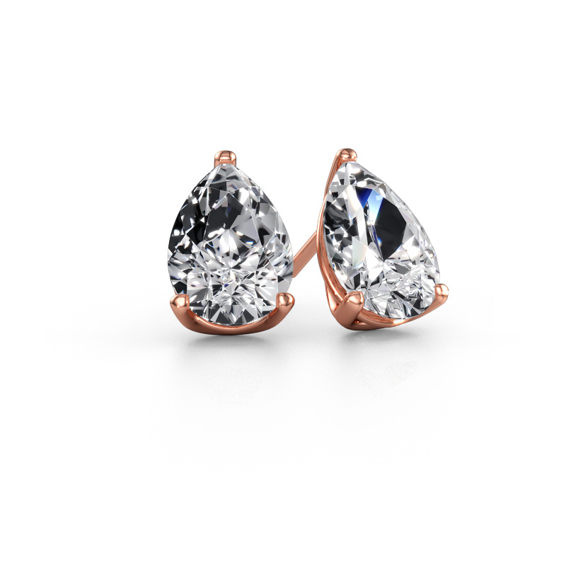 Bild av Stiftörhängen Sam PER 585 roséguld Labbodlad diamant 6.00 crt
