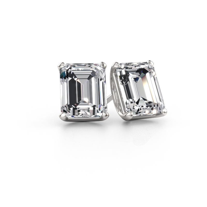 Immagine di Orecchini a lobo Sam EME 585 oro bianco Diamante lab grown 7.00 crt