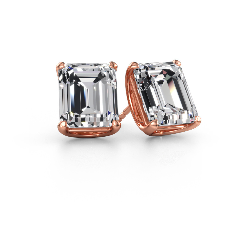 Bild av Stiftörhängen Sam EME 585 roséguld Labbodlad diamant 10.42 crt