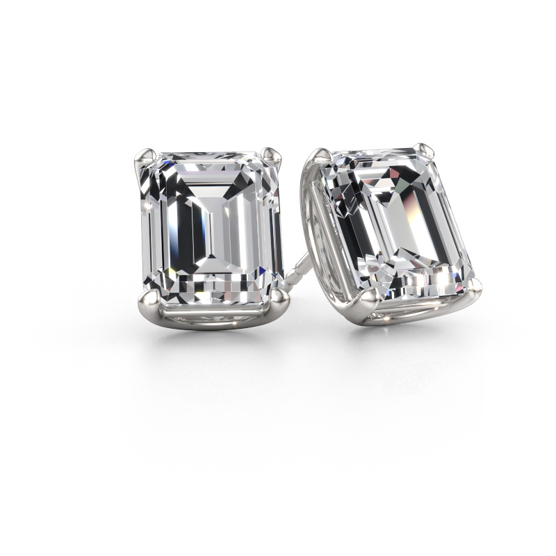 Bild av Stiftörhängen Sam EME 585 vitt guld Labbodlad diamant 10.42 crt