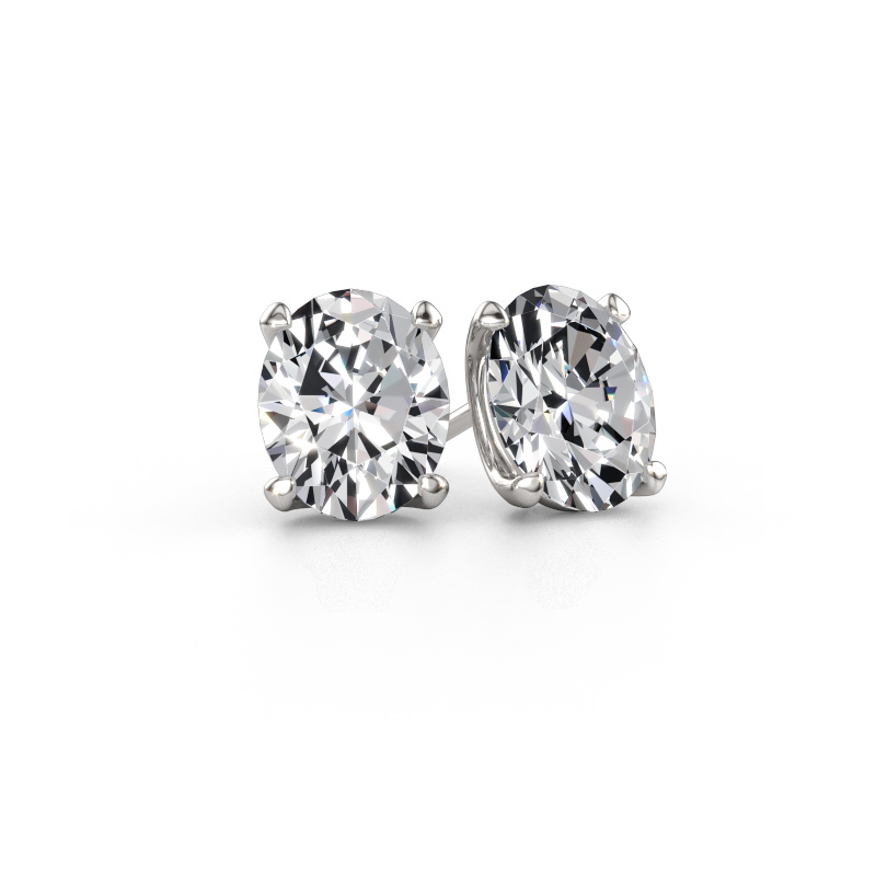 Immagine di Orecchini a lobo Sam OVL 950 platino Diamante lab grown 5.40 crt