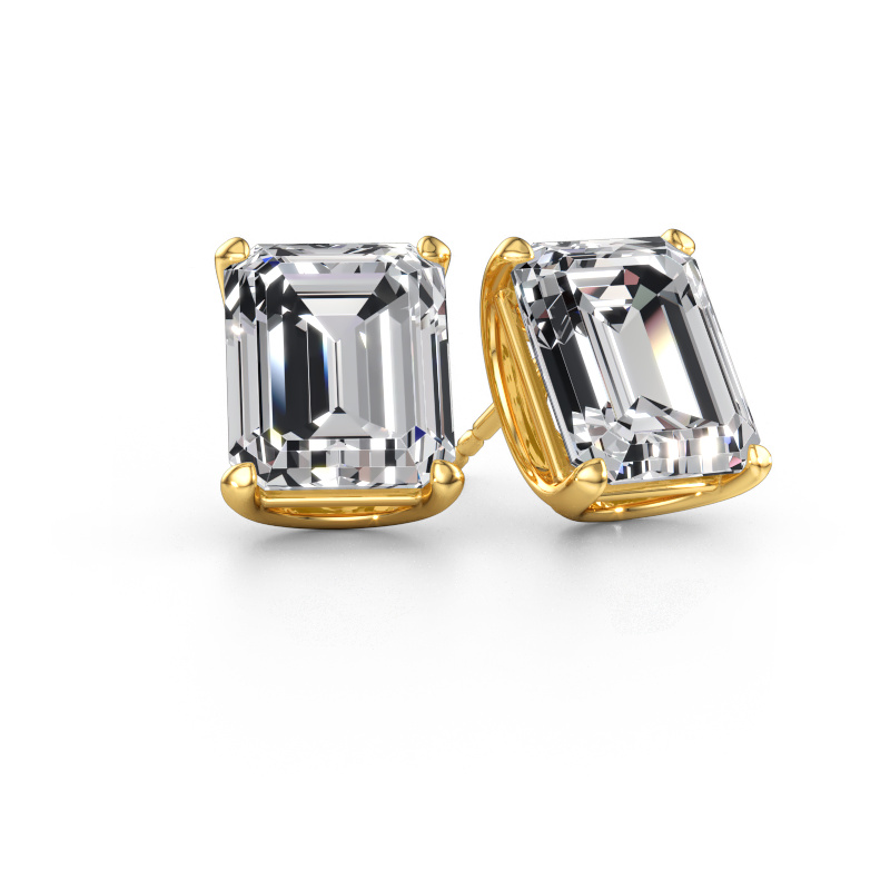 Image of Stud earrings Sam EME 585 gold Lab grown diamond 10.42 crt