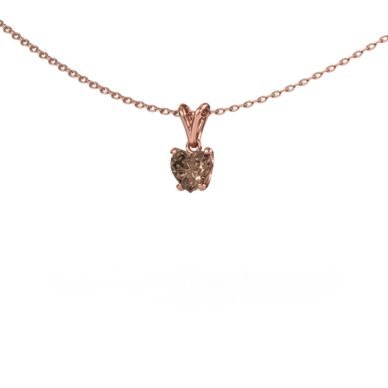 Bild von Anhänger Sam Heart 585 Roségold Braun Diamant 0.50 crt
