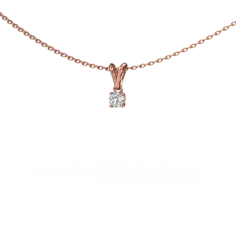 Afbeelding van Hanger Sam RND 585 rosé goud Diamant 0.10 crt