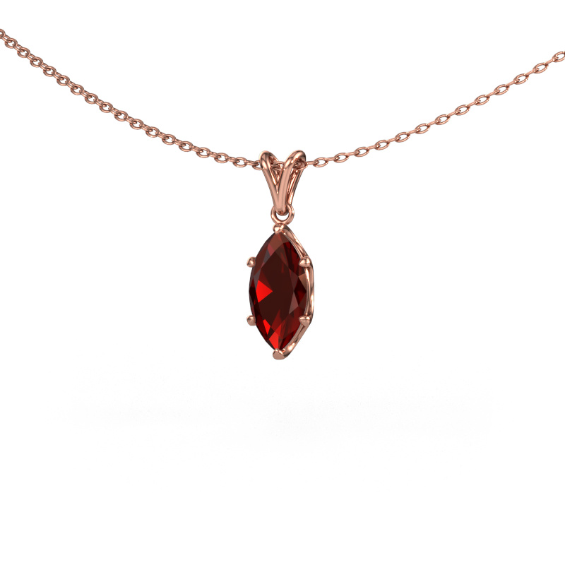 Image of Pendant Sam MRQ 585 rose gold Garnet 10x5 mm