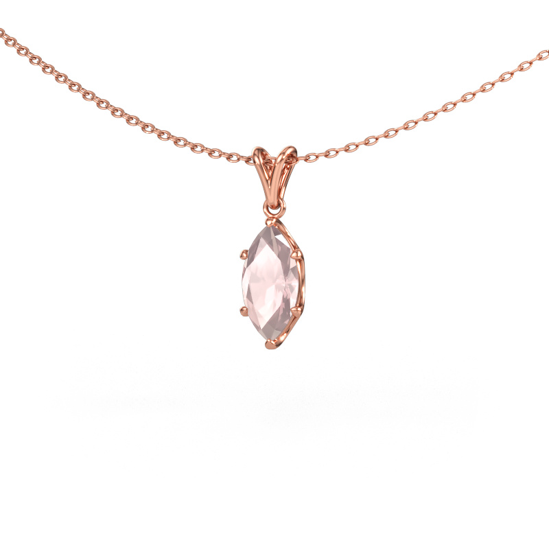 Bild av Hänge Sam MRQ 585 roséguld Champagnefärgad morganit 10x5 mm