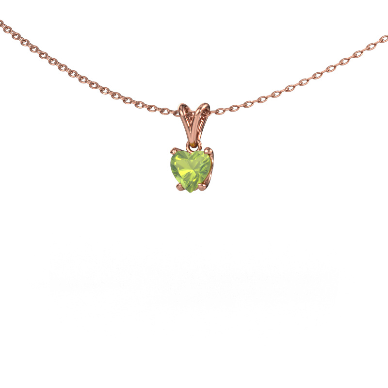 Bild von Anhänger Sam Heart 585 Roségold Peridot 5 mm