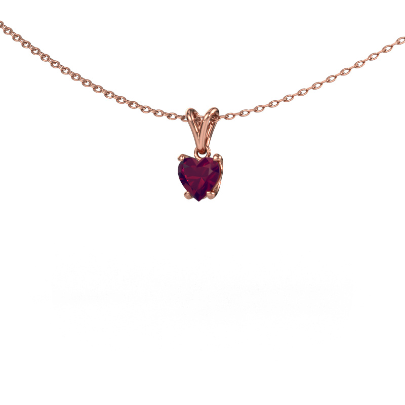Bild von Anhänger Sam Heart 585 Roségold Rhodolit 5 mm