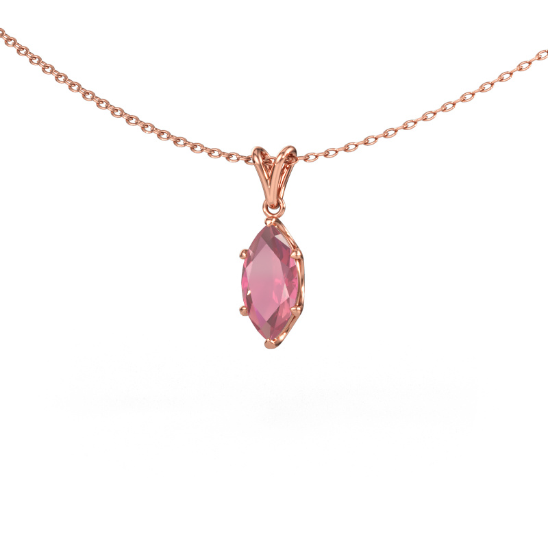 Immagine di Ciondolo Sam MRQ 585 oro rosa Tormalina rosa 10x5 mm