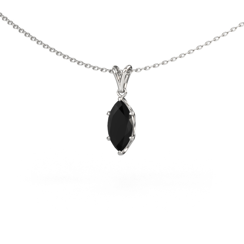 Image of Pendant Sam MRQ 950 platinum Black diamond 1.20 crt