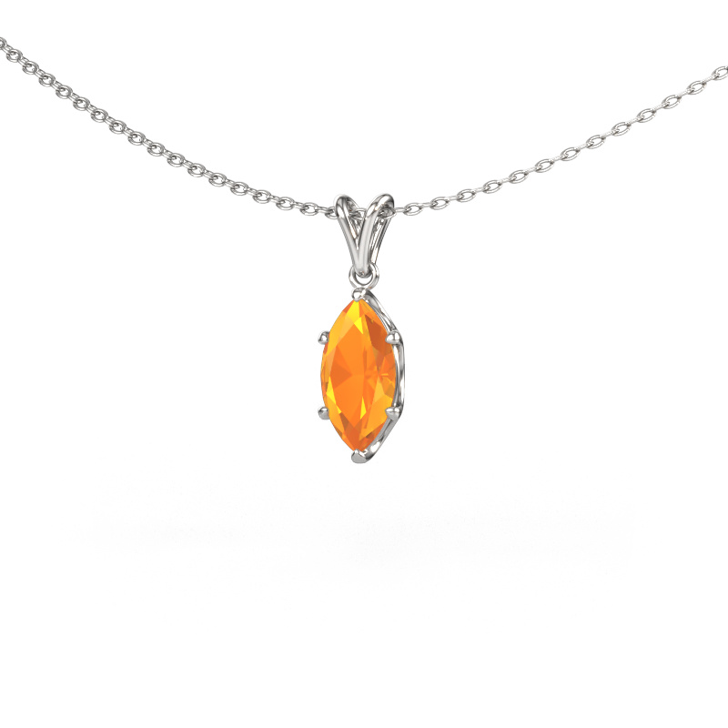 Afbeelding van Hanger Sam MRQ 950 platina Citrien 10x5 mm