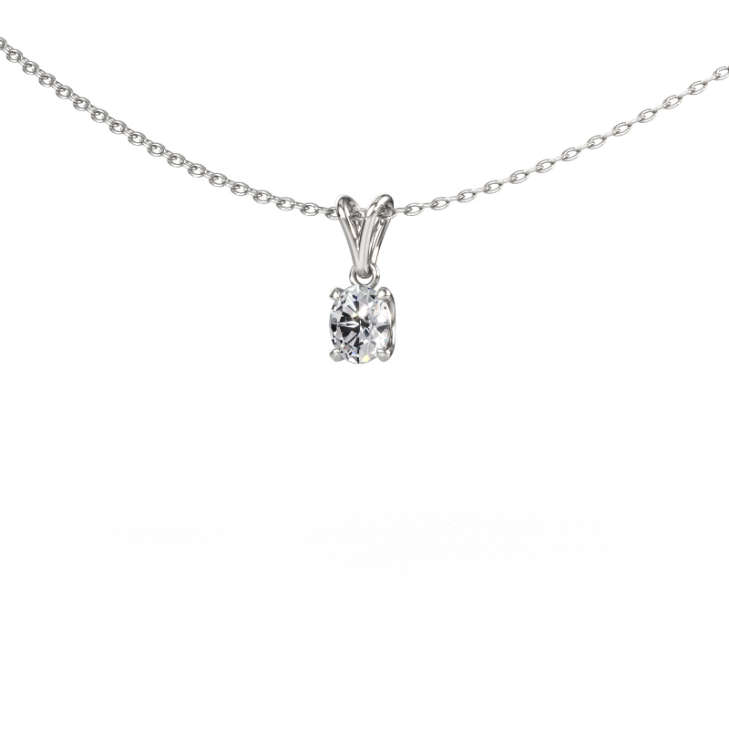 Image of Pendant Sam OVL 950 platinum Diamond 0.35 crt