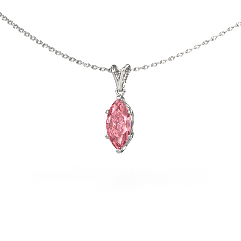 Bild von Anhänger Sam MRQ 585 Weißgold Rosa Labordiamant 10x5 mm