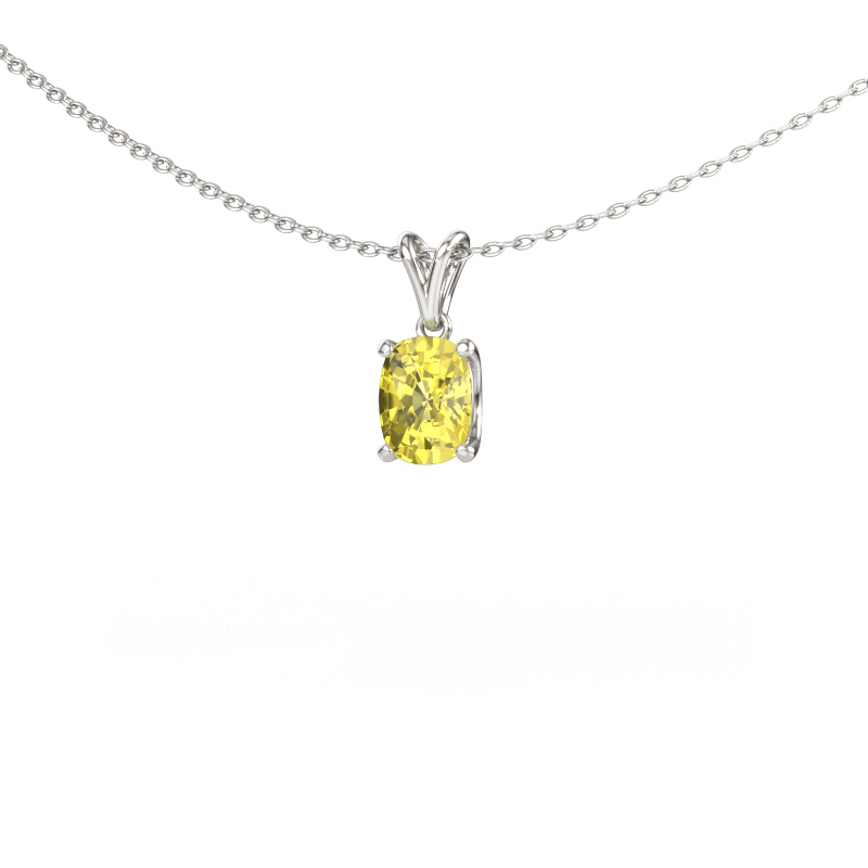 Immagine di Ciondolo Sam CSH 585 oro bianco Diamante lab grown giallo 6.8x5.2 mm