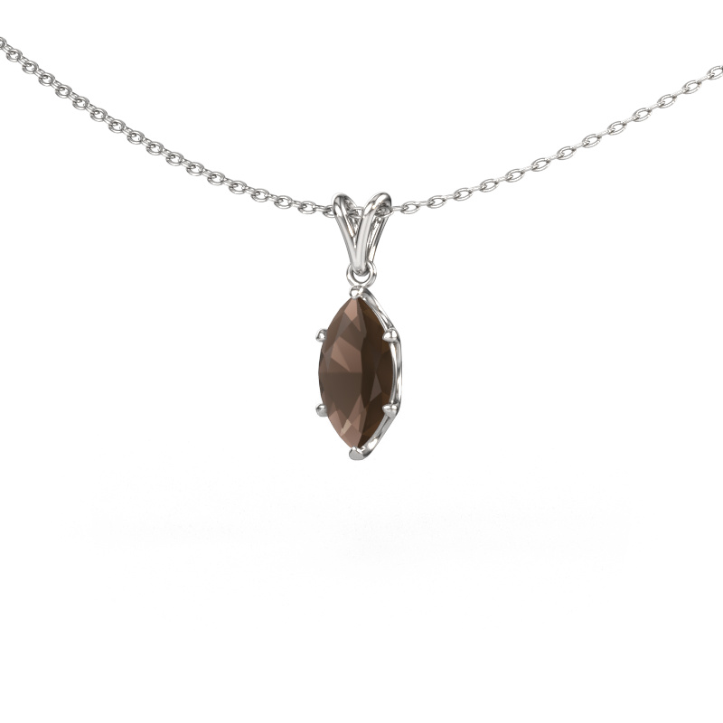 Image of Pendant Sam MRQ 950 platinum Smokey quartz 10x5 mm