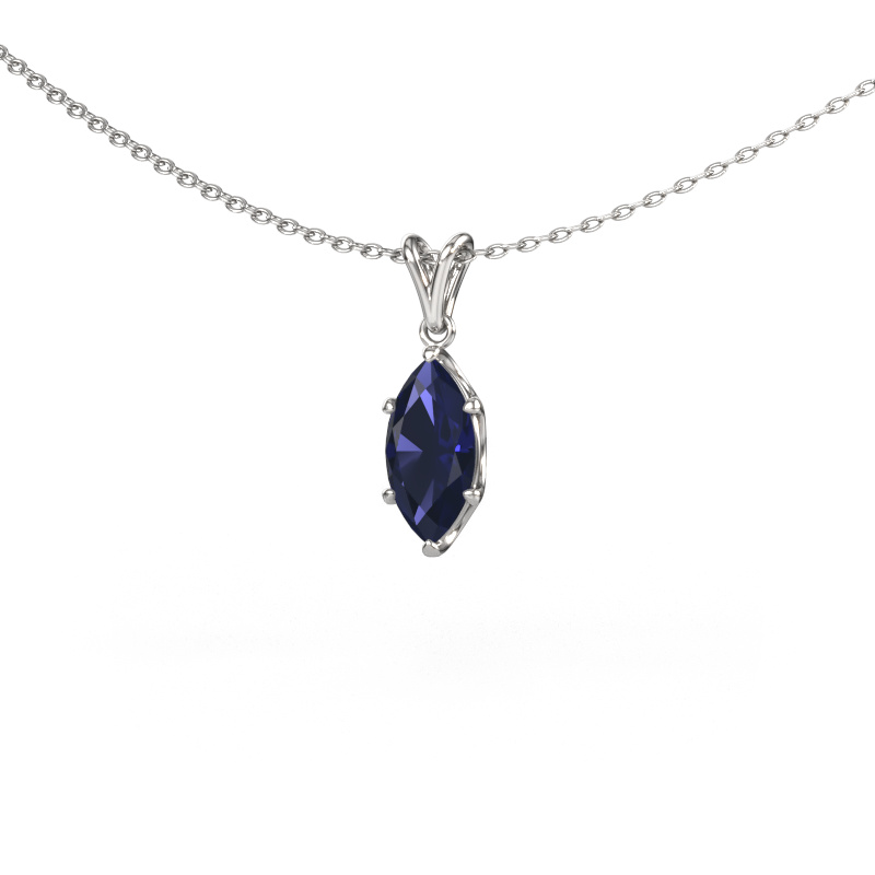 Image of Pendant Sam MRQ 950 platinum Sapphire 10x5 mm