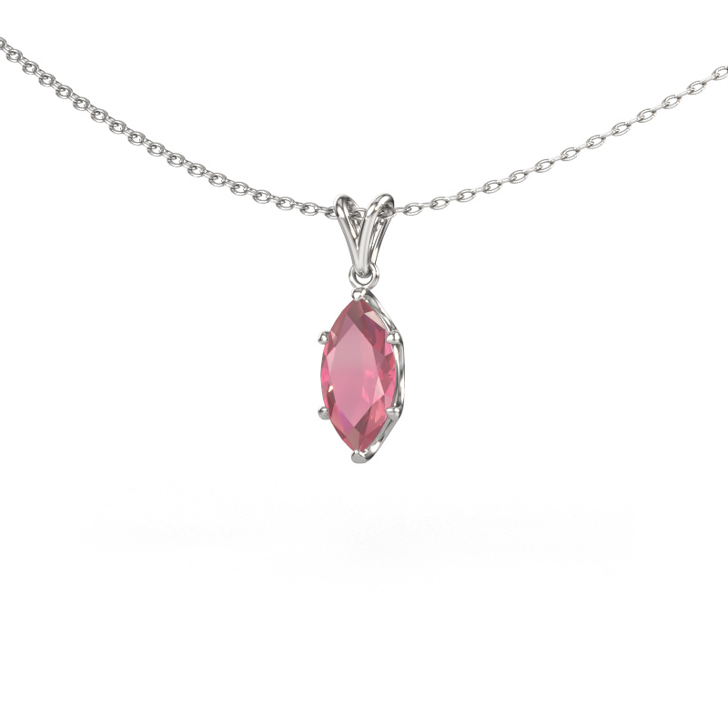 Image of Pendant Sam MRQ 950 platinum Tourmaline pink 10x5 mm