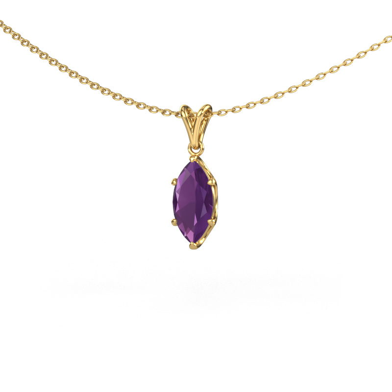 Image of Pendant Sam MRQ 585 gold Amethyst 10x5 mm