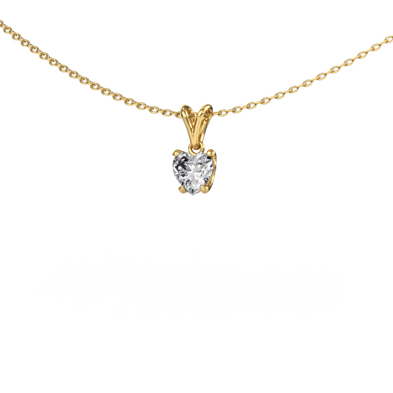 Image of Pendant Sam Heart 585 gold Lab-grown diamond 0.50 crt