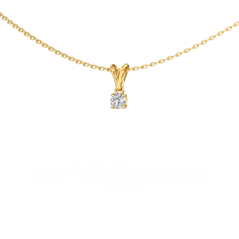 Image of Pendant Sam RND 585 gold Diamond 0.10 crt