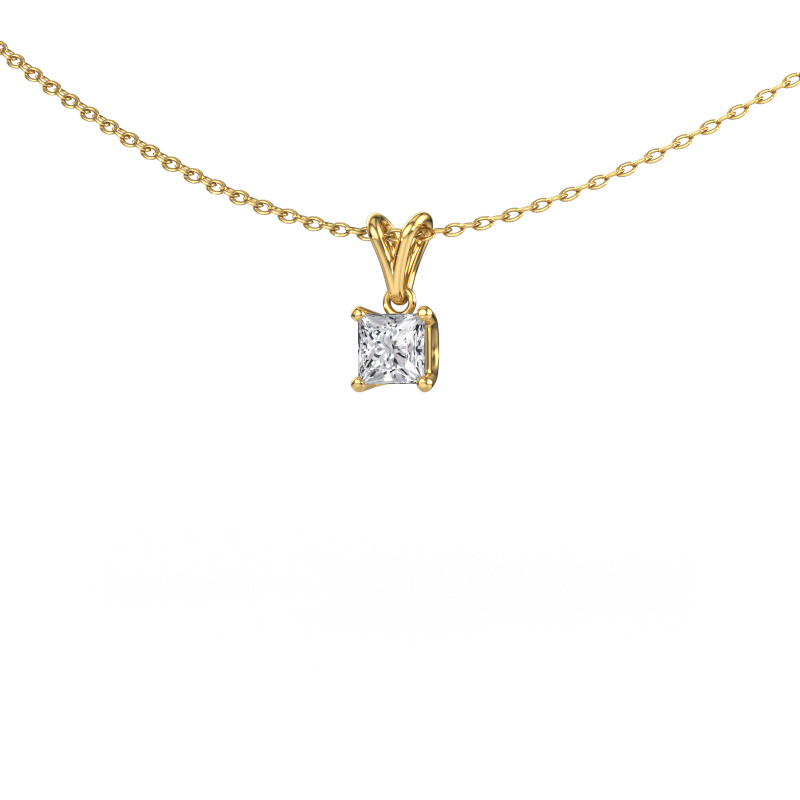 Image of Pendant Sam SQR 585 gold Diamond 0.40 crt