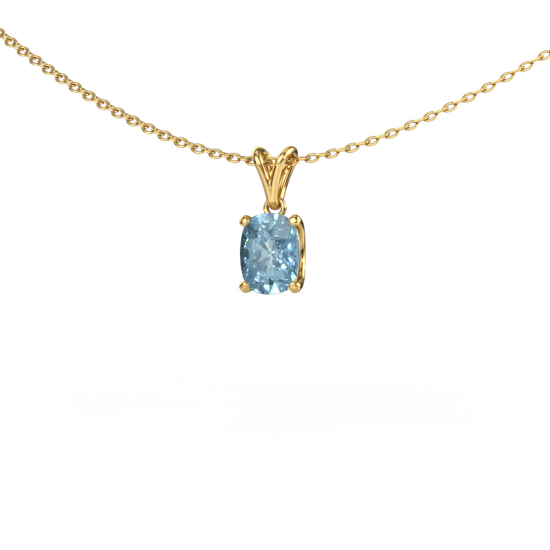 Image de Pendentif Sam CSH 585 or jaune Diamant synthétique bleu 6.8x5.2 mm