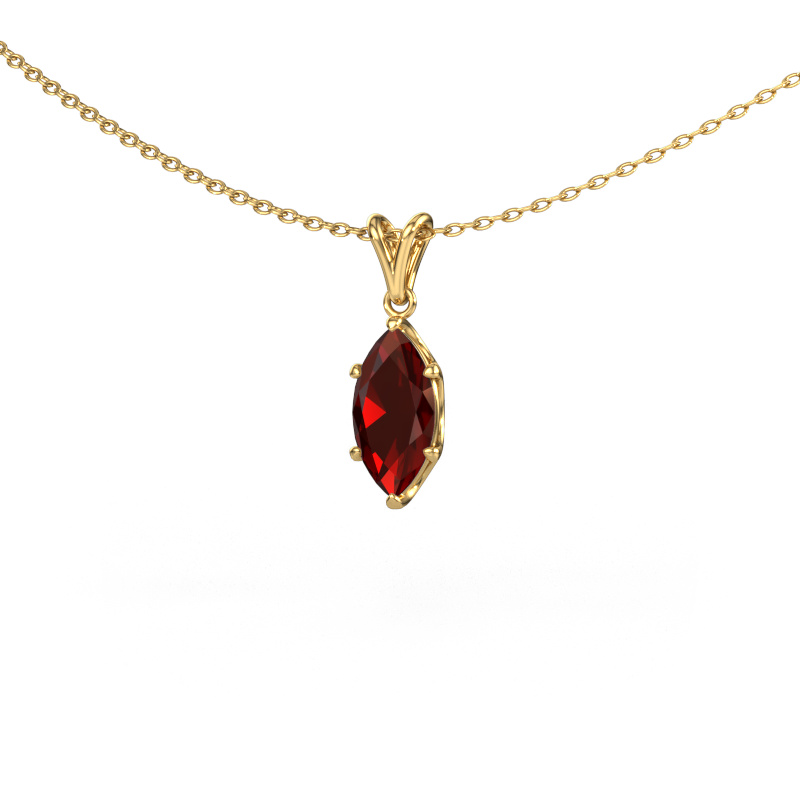 Image of Pendant Sam MRQ 585 gold Garnet 10x5 mm